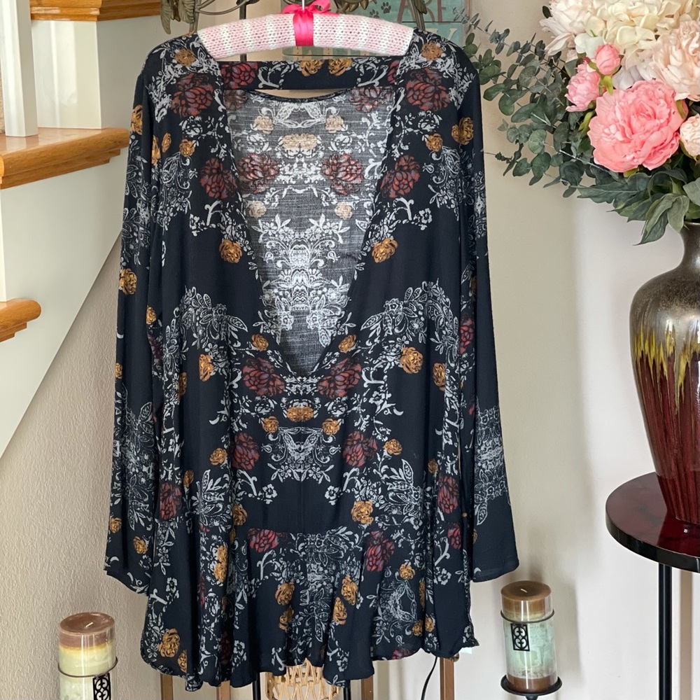 Free People | Black Mini Dress / Tunic - Picture 5 of 11